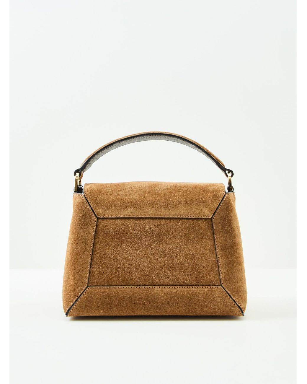 Strathberry Metallic Mosaic Suede Top Handle Bag