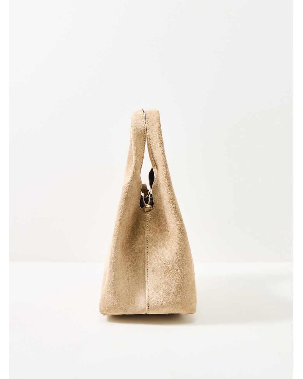 Marlon Natural Avera Suede Shoulder Bag Tan