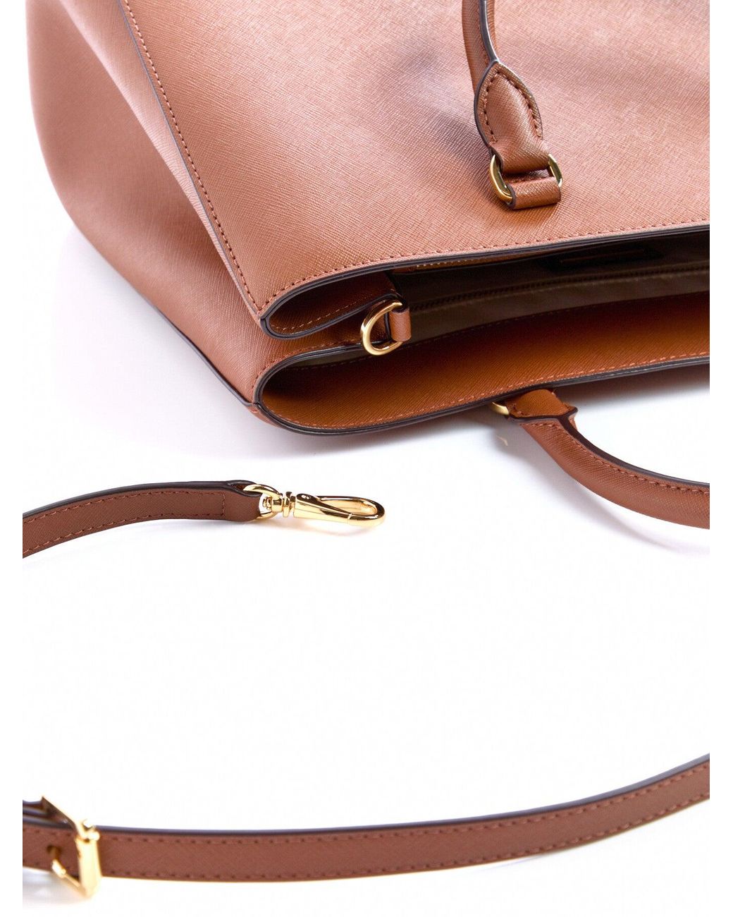 Ralph Lauren Brown Hanna Large Satchel Bag
