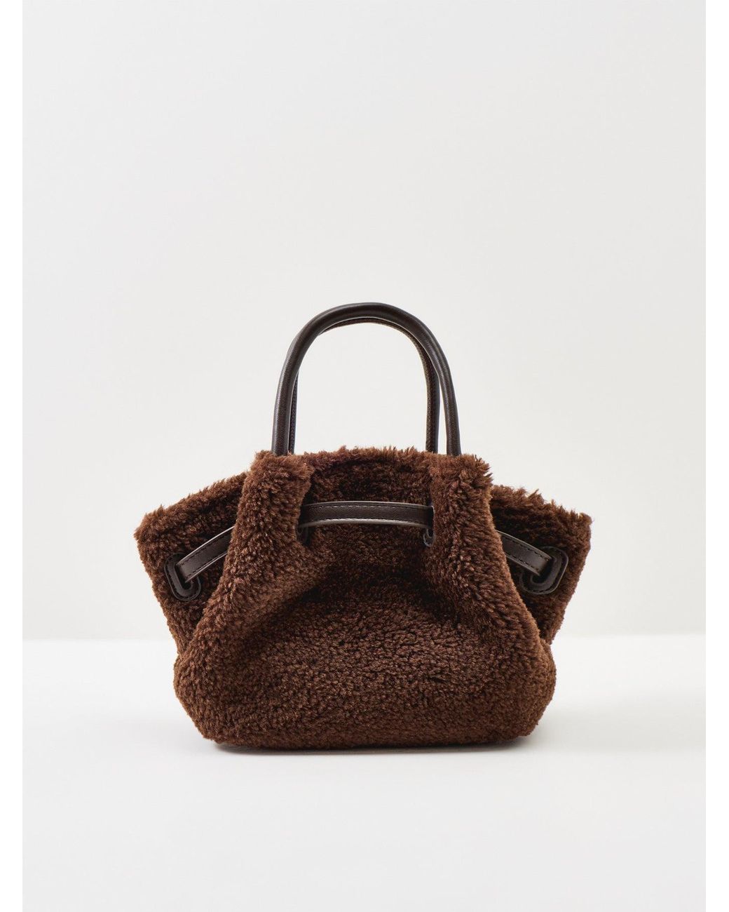 JW PEI Brown Hana Mini Faux Fur Tote Bag