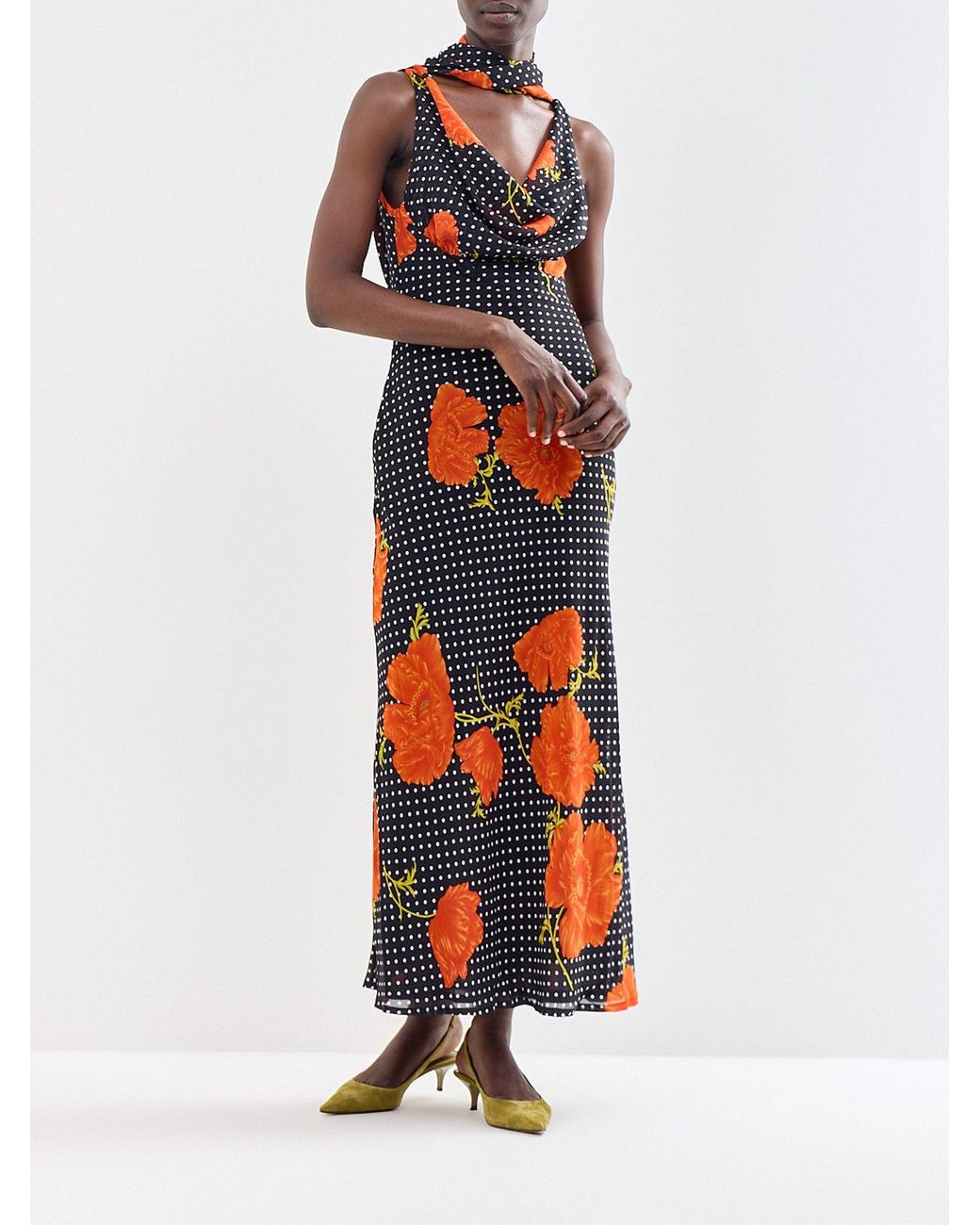 Never Fully Dressed Orange Poppy Sophie Maxi Dress