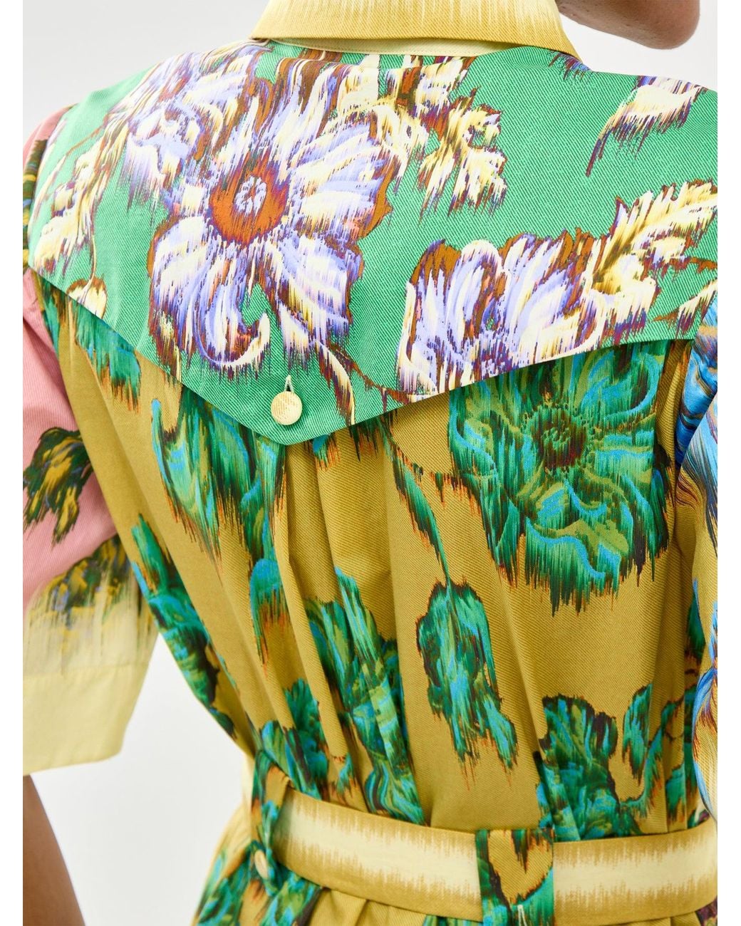 ALÉMAIS Green Jerry Shirt Dress, Cotton