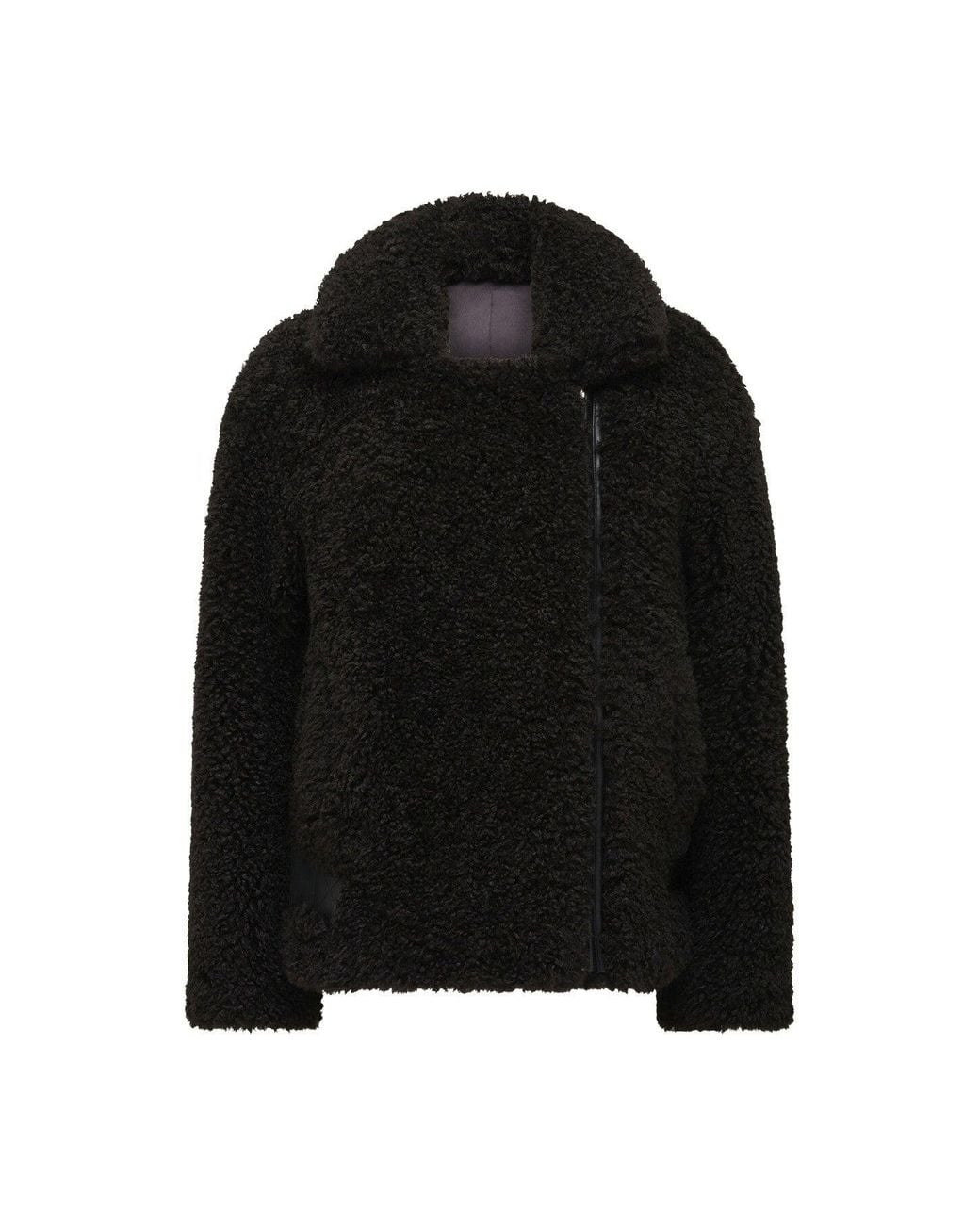 Forever New Black Women's Belle Faux Fur Aviator Jacket