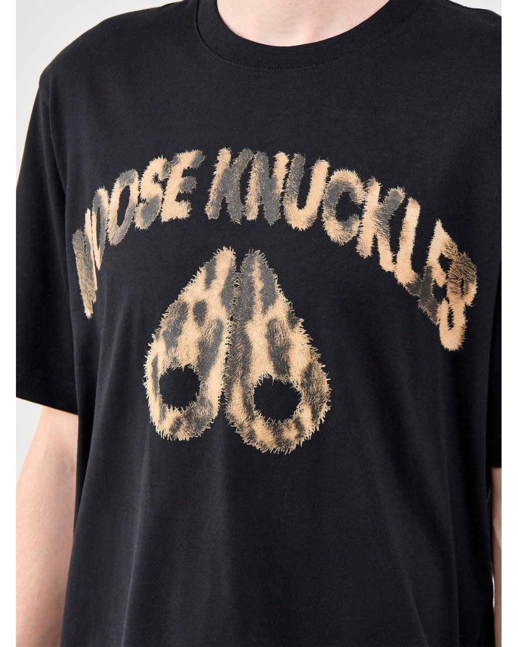 Moose Knuckles Black Leo Logo T-Shirt for men