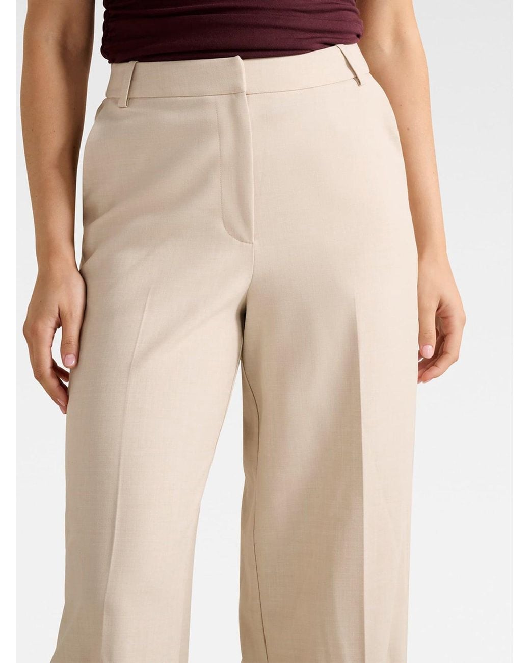 Forever New Natural Lulu Wide Leg Pants