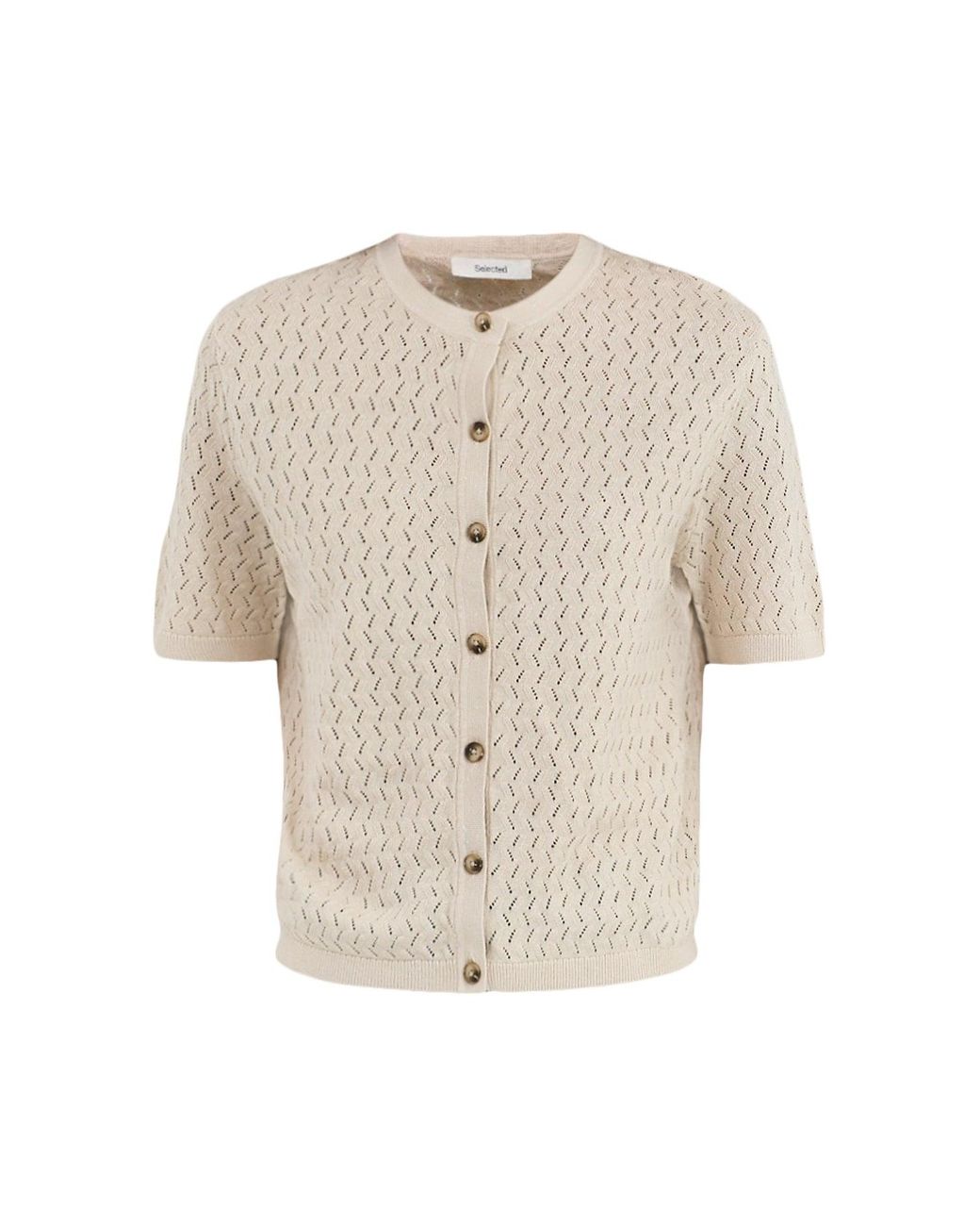 SELECTED White Slfmattis 2/4 Blend Cardigan Noos