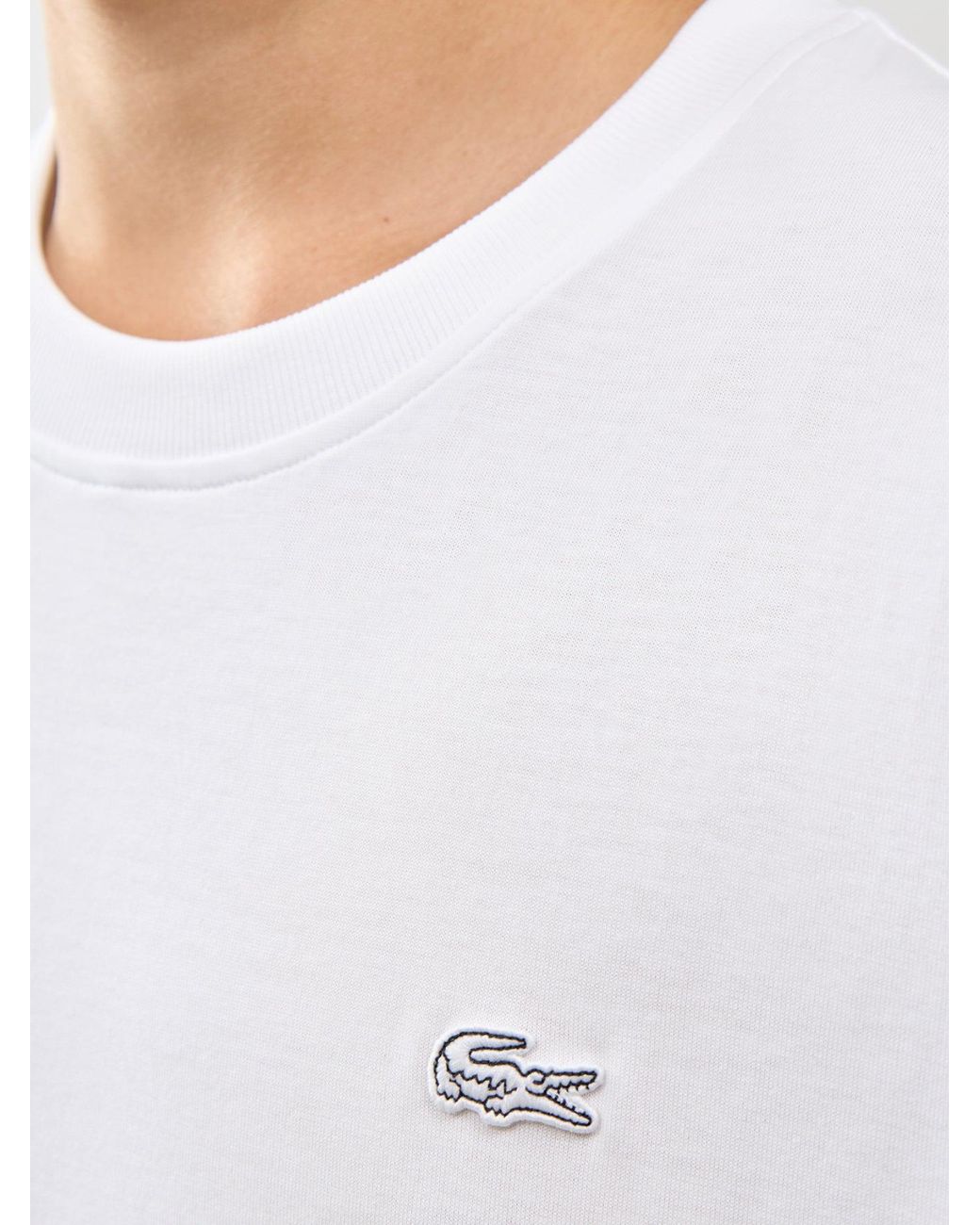 Lacoste White Heavy Jersey T-Shirt for men