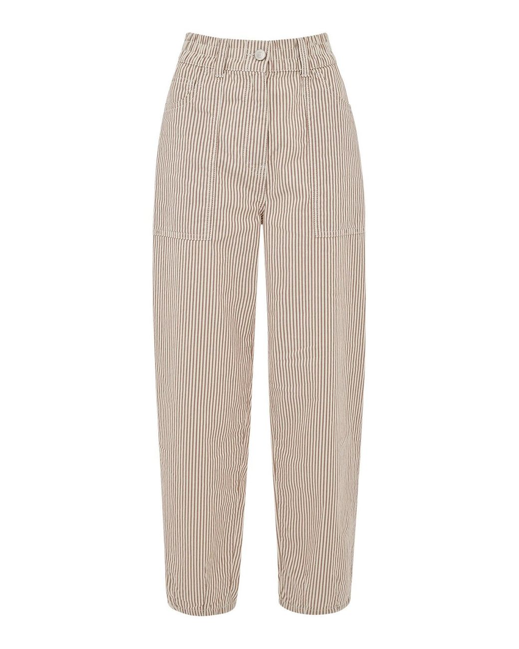 Whistles Natural Women's Tessa Stripe Casual Trouser