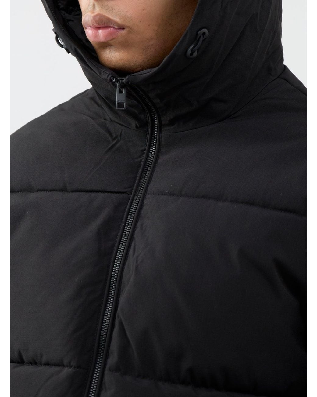 Jack & Jones Black Galaxy Puffer Jacket for men