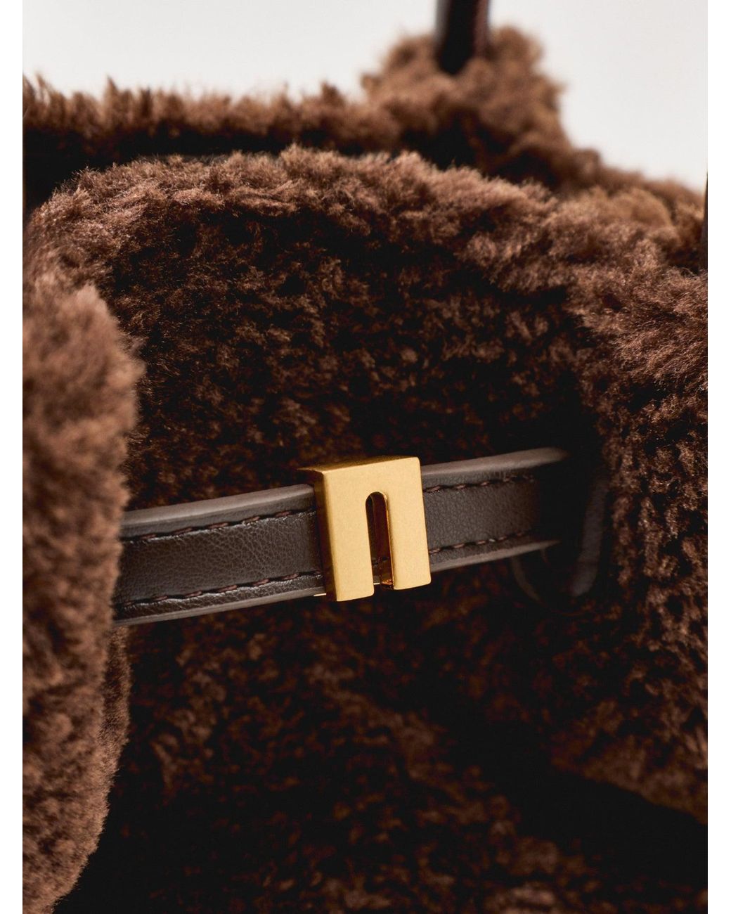 JW PEI Brown Hana Mini Faux Fur Tote Bag