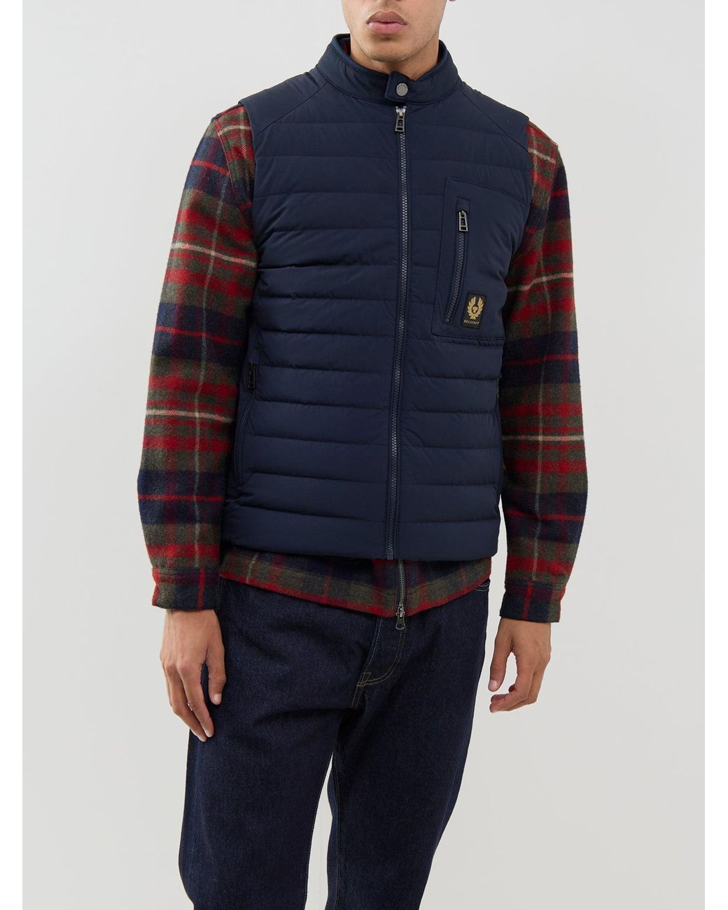 Belstaff Blue Chassis Gilet for men