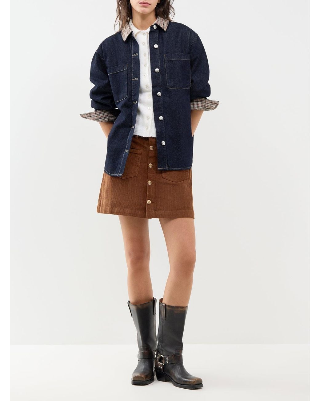 ONLY Brown Amazing Cord Mini Skirt –