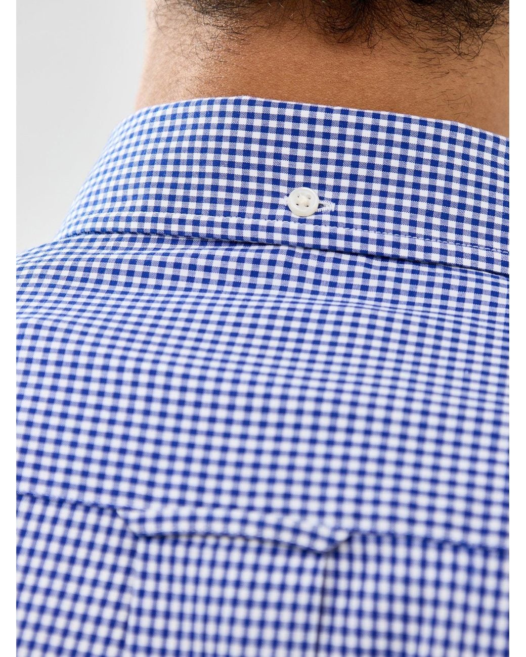 Gant Blue Classic Poplin Gingham Shirt for men