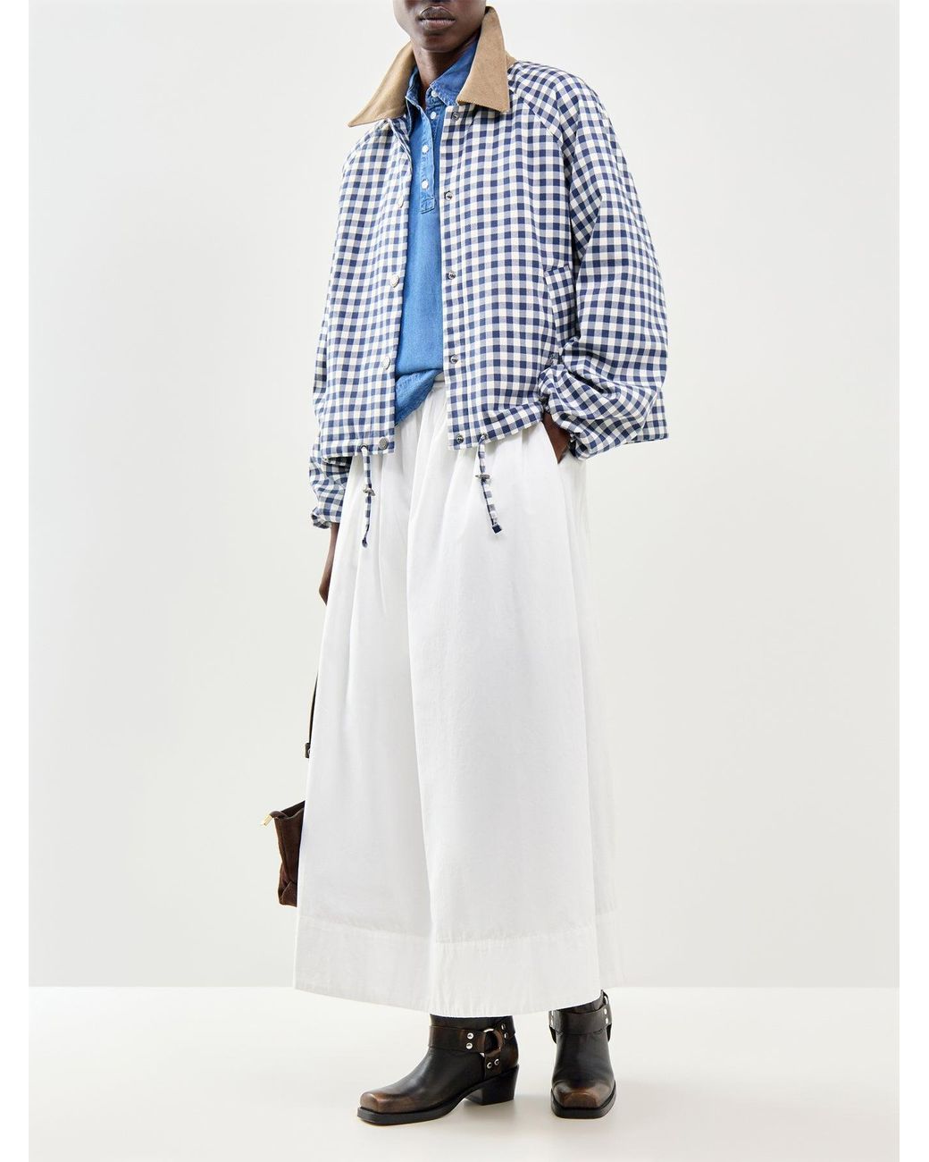 SELECTED Blue Janna Oversized 2/4 Polo Shirt