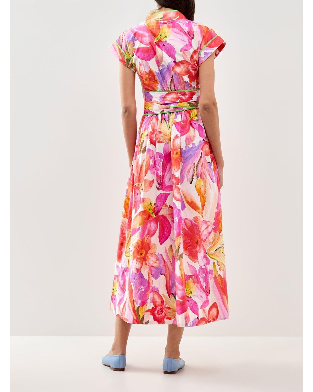 Farm Rio Red Artsy Flora Off Maxi Dress