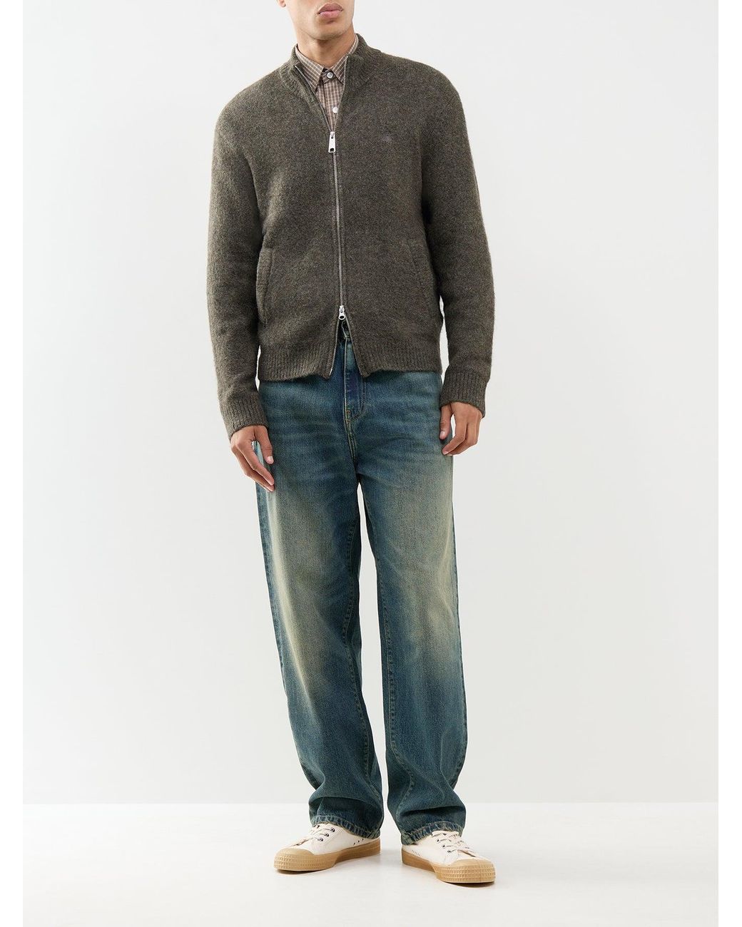 Carhartt Gray Curtis Knitted Sweater Jacket for men