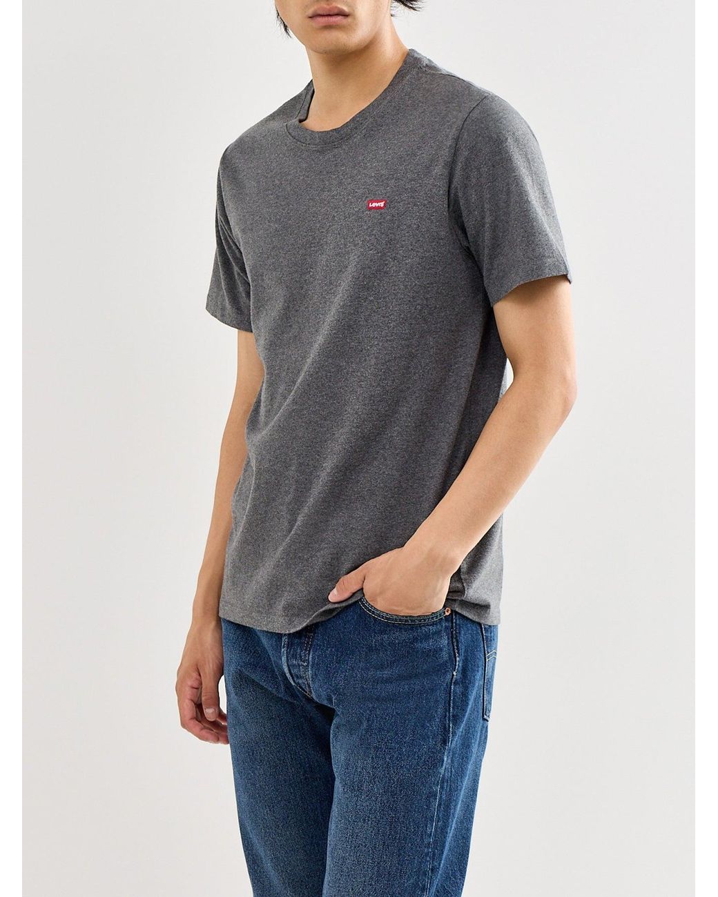 Levi's Gray Original Housemark T-Shirt for men