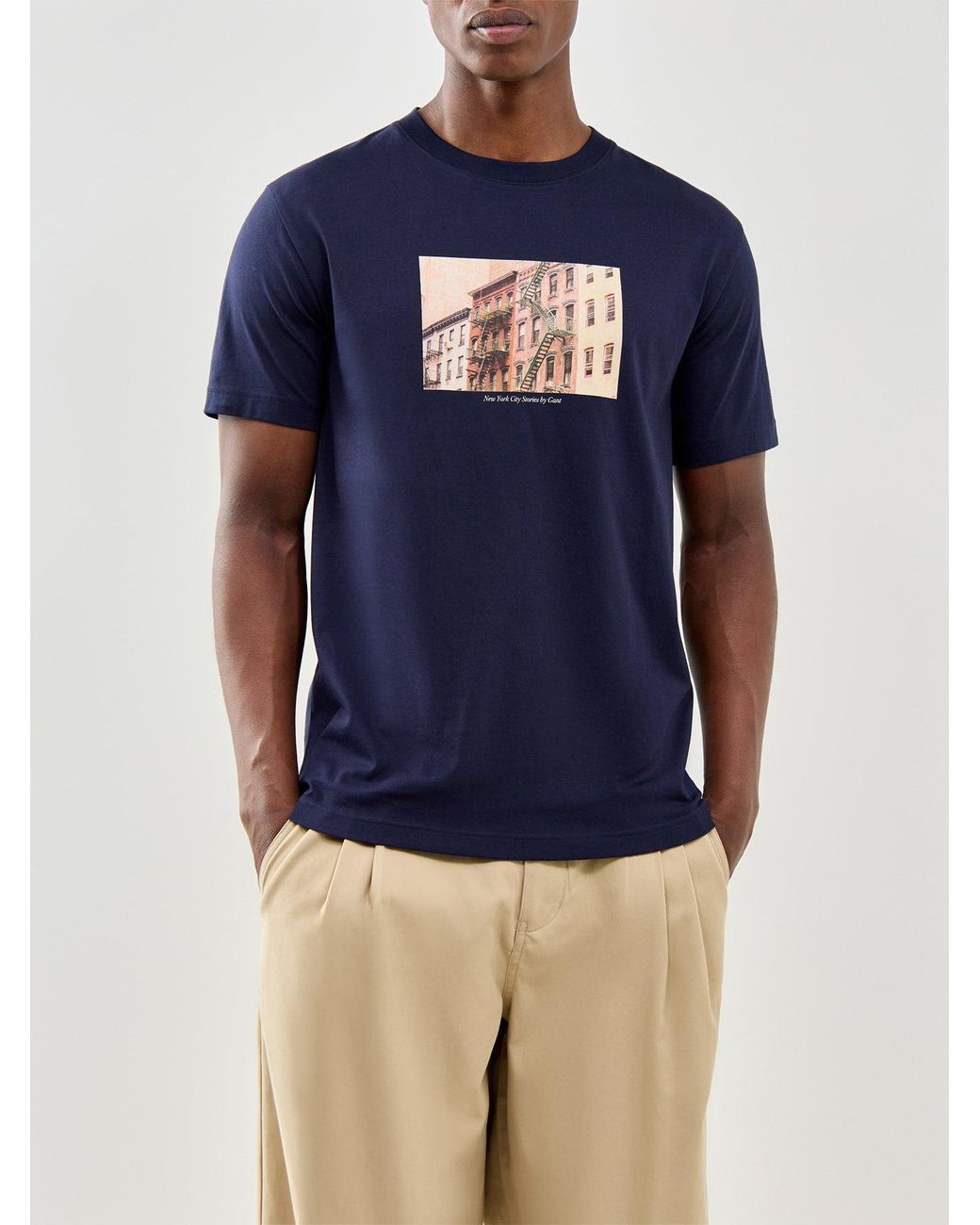 Gant Blue Graphic T-Shirt for men