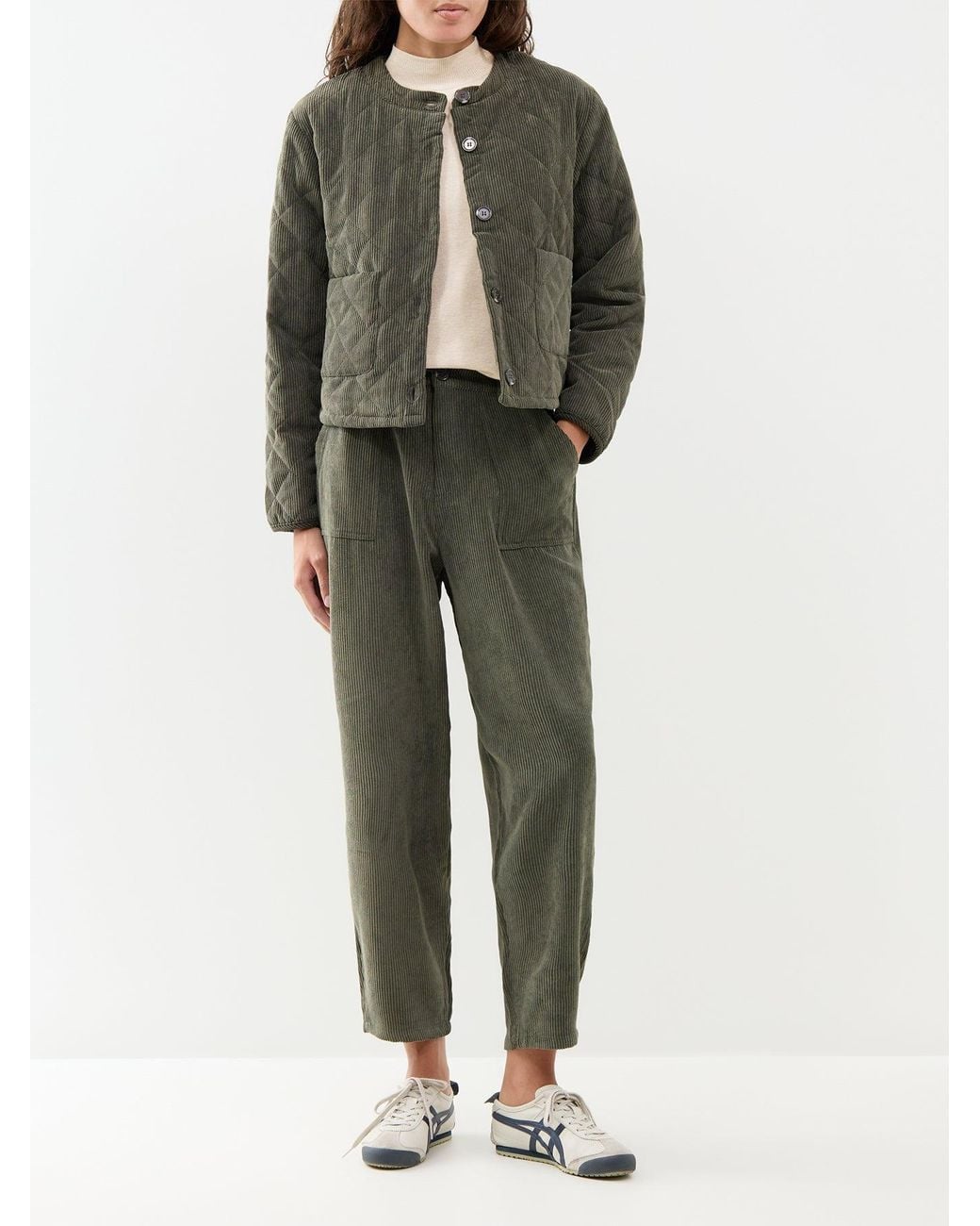 Soya Concept Green Bindi 20-C Corduroy Trousers