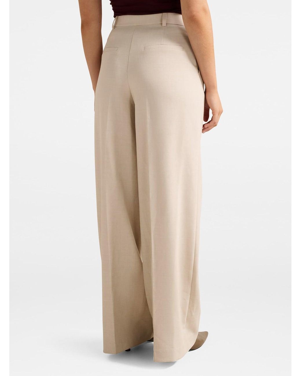 Forever New Natural Lulu Wide Leg Pants