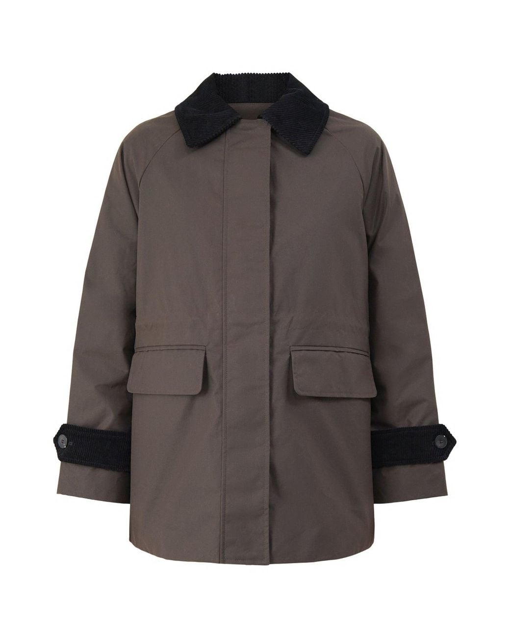 SELECTED Gray Organic Wilma Waxed Jacket