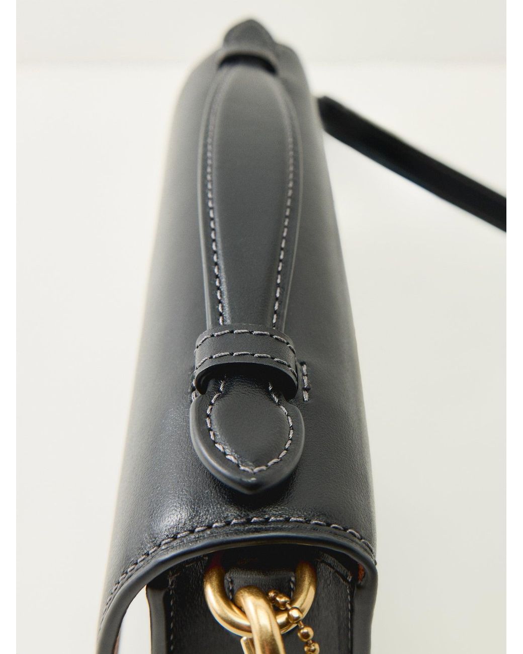 COACH Black Elora Refined Calf Top Handle Crossbody Bag