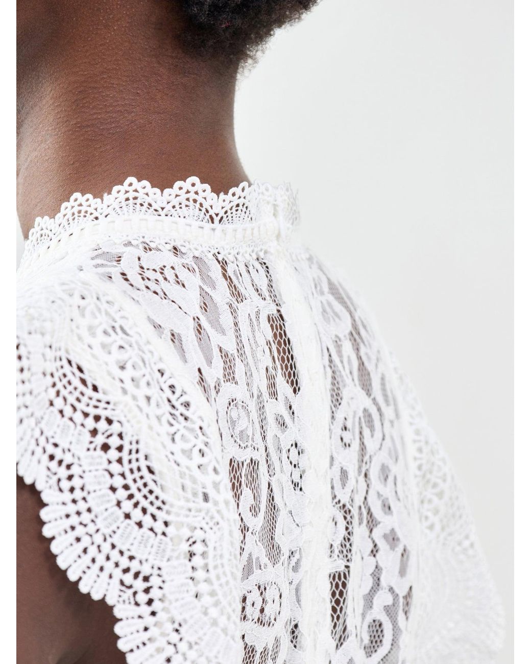 ONLY White Karo Lace Top