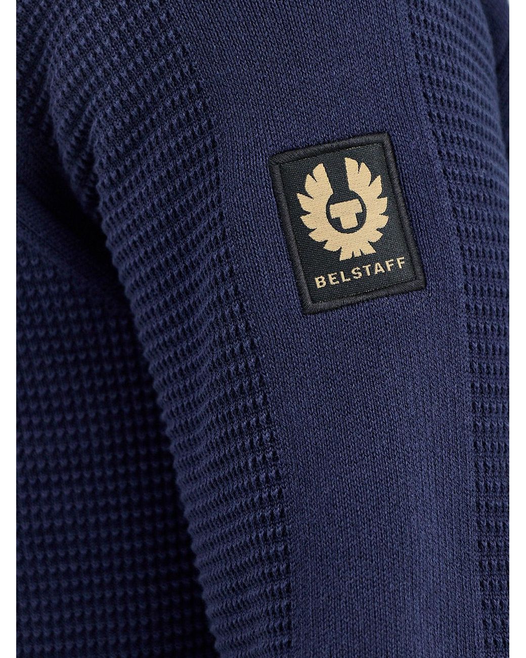 Belstaff Blue Bradwell Quarter Zip Jumper for men