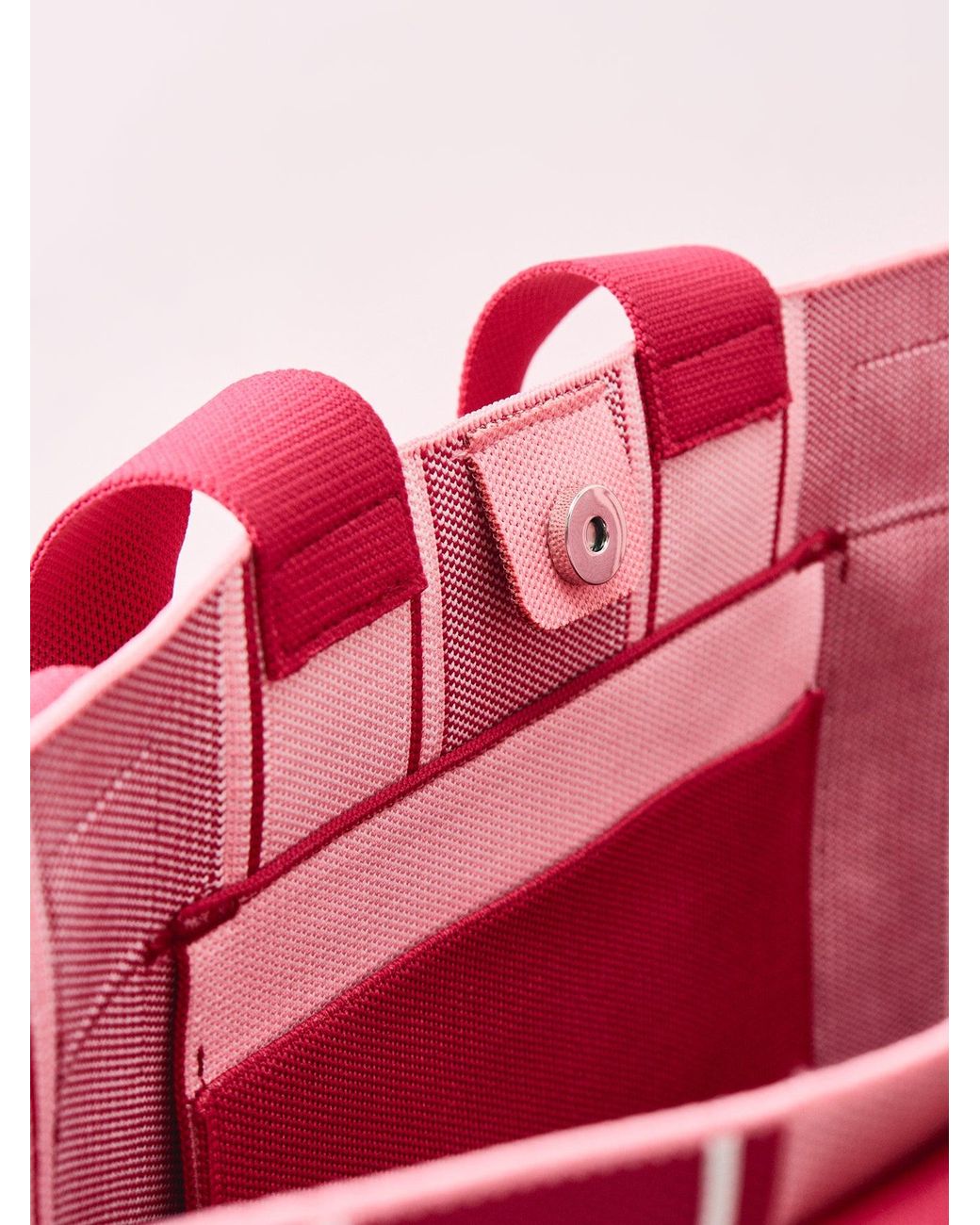 Sweaty Betty Pink Knitted Stripe Tote Bag