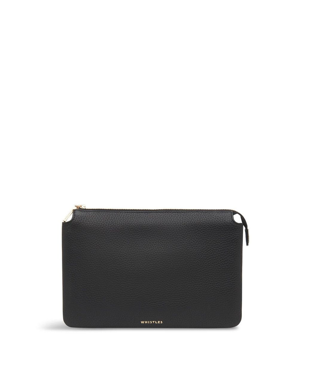 Whistles Black Women's Elita Double Pouch Clutch