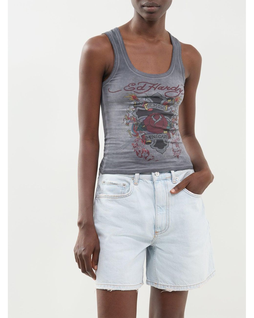 Ed Hardy Gray Ed Hardy Womens