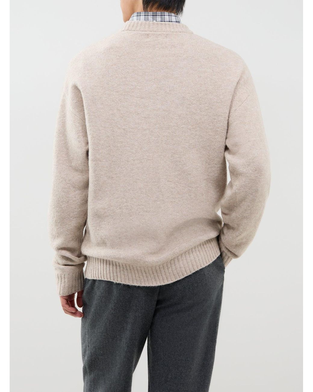 Jack & Jones Natural Ollie Knitted Crew Neck Jumper for men