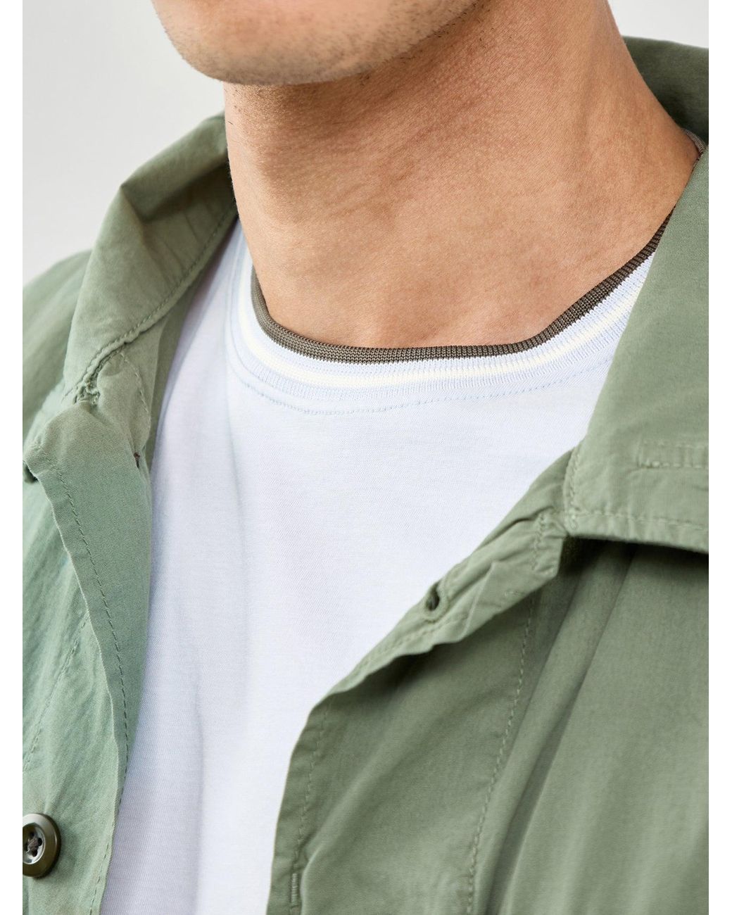 Fred Perry White Twin Tipped T-Shirt for men
