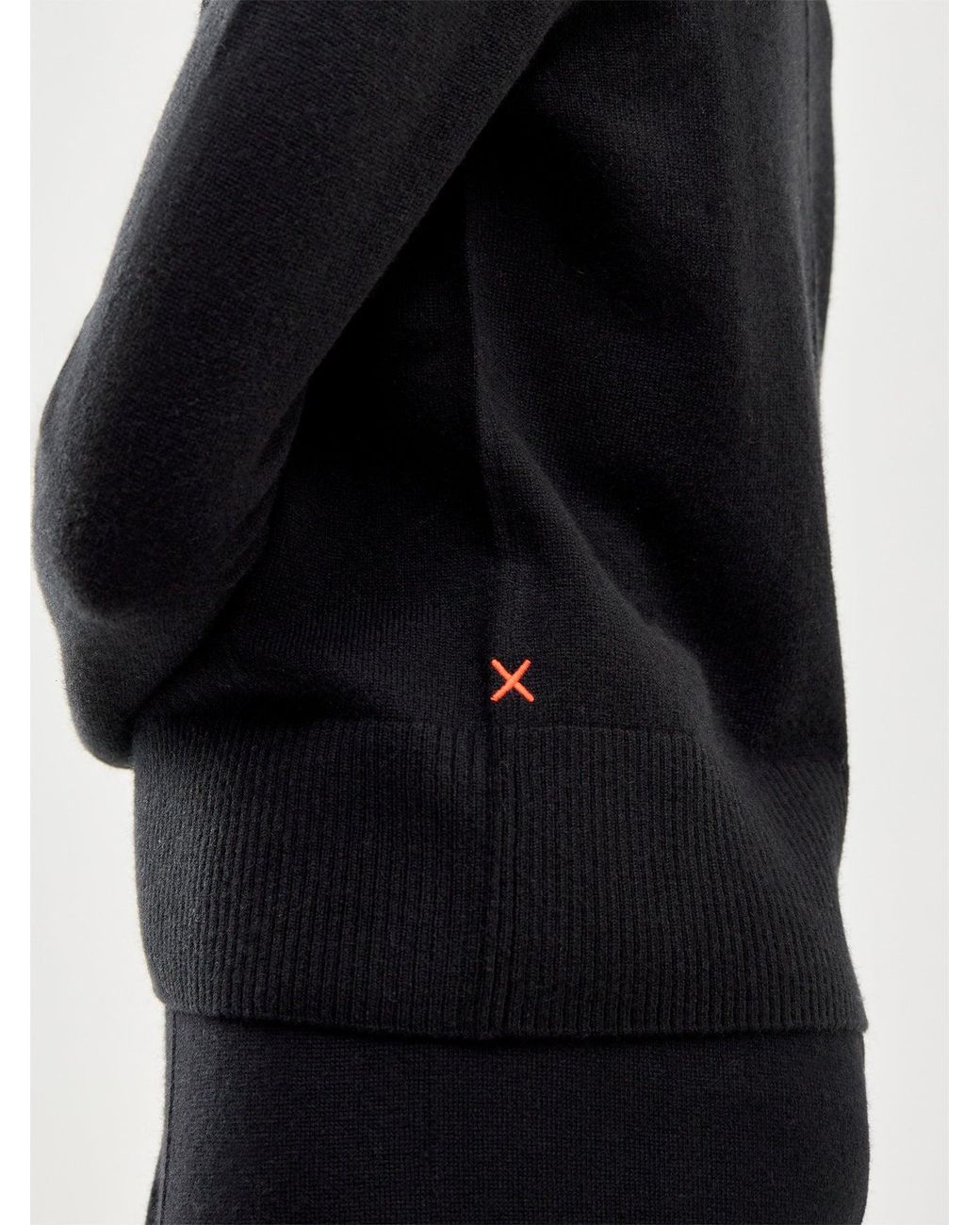 Chinti & Parker Black Cropped Sporty Sweater