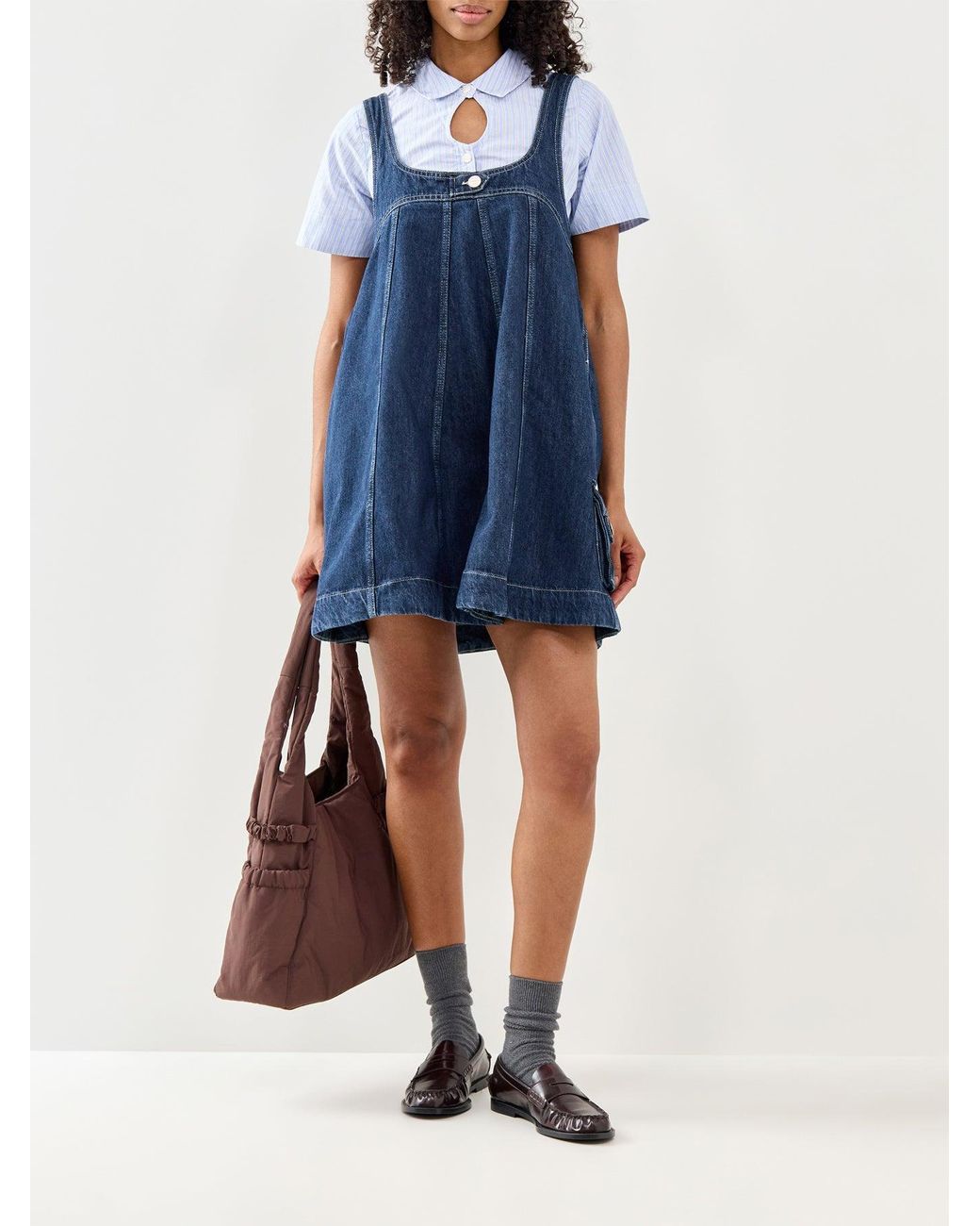 Damson Madder Blue Immy Mini Dress Dark Wash