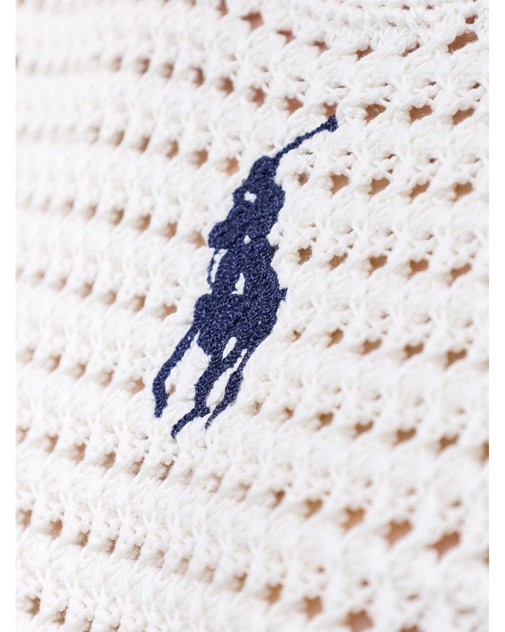 Polo Ralph Lauren White Crochet Sleeveless Top
