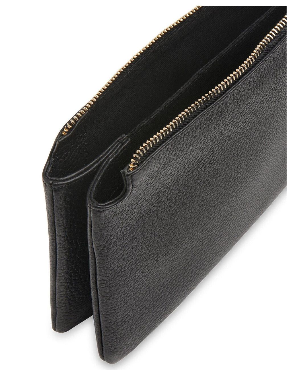 Whistles Black Women's Elita Double Pouch Clutch