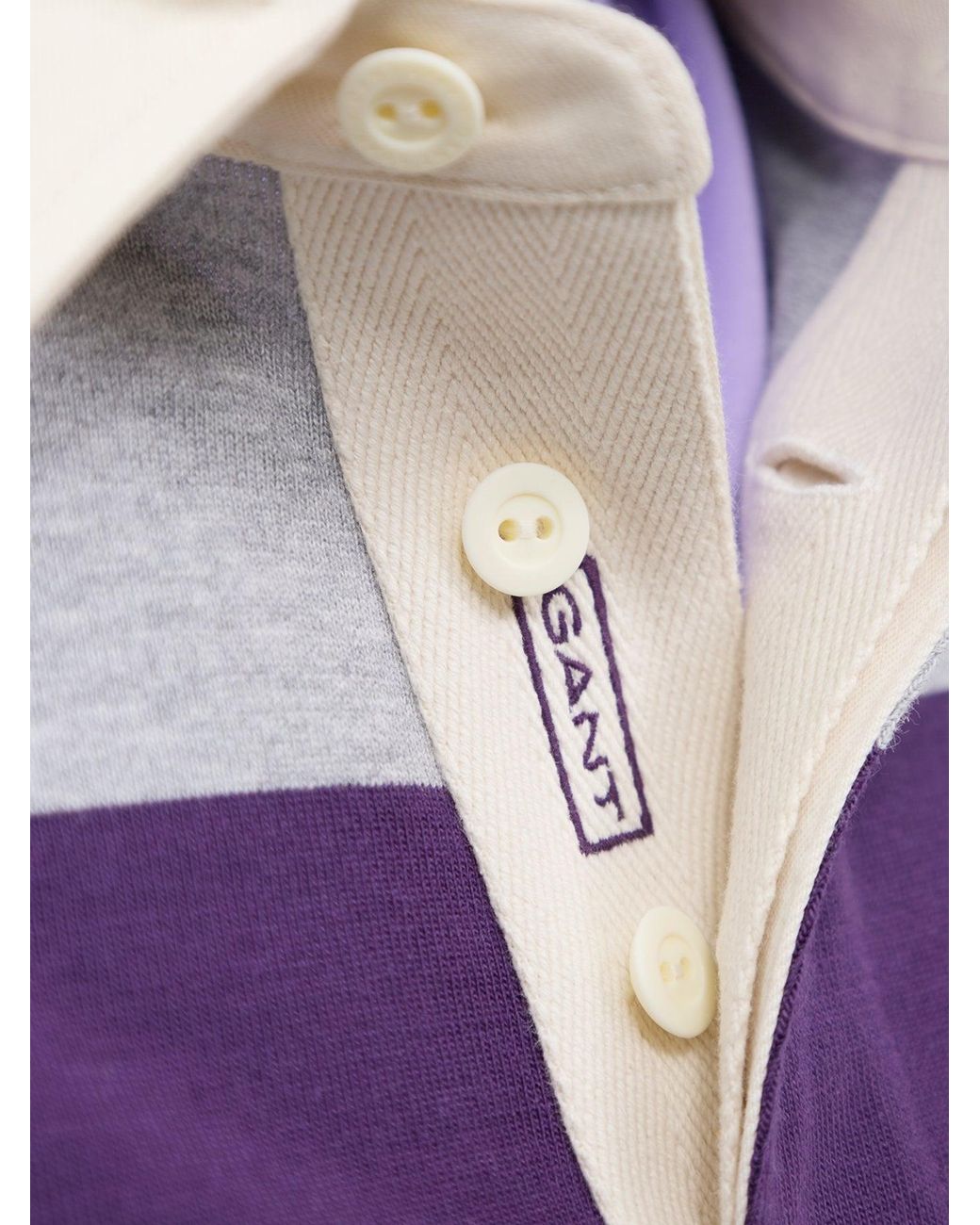 Gant Purple Striped Heavy Rugger for men
