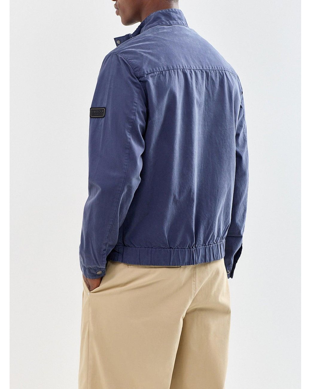 Barbour Blue Melrow Casual Harrington Jacket for men