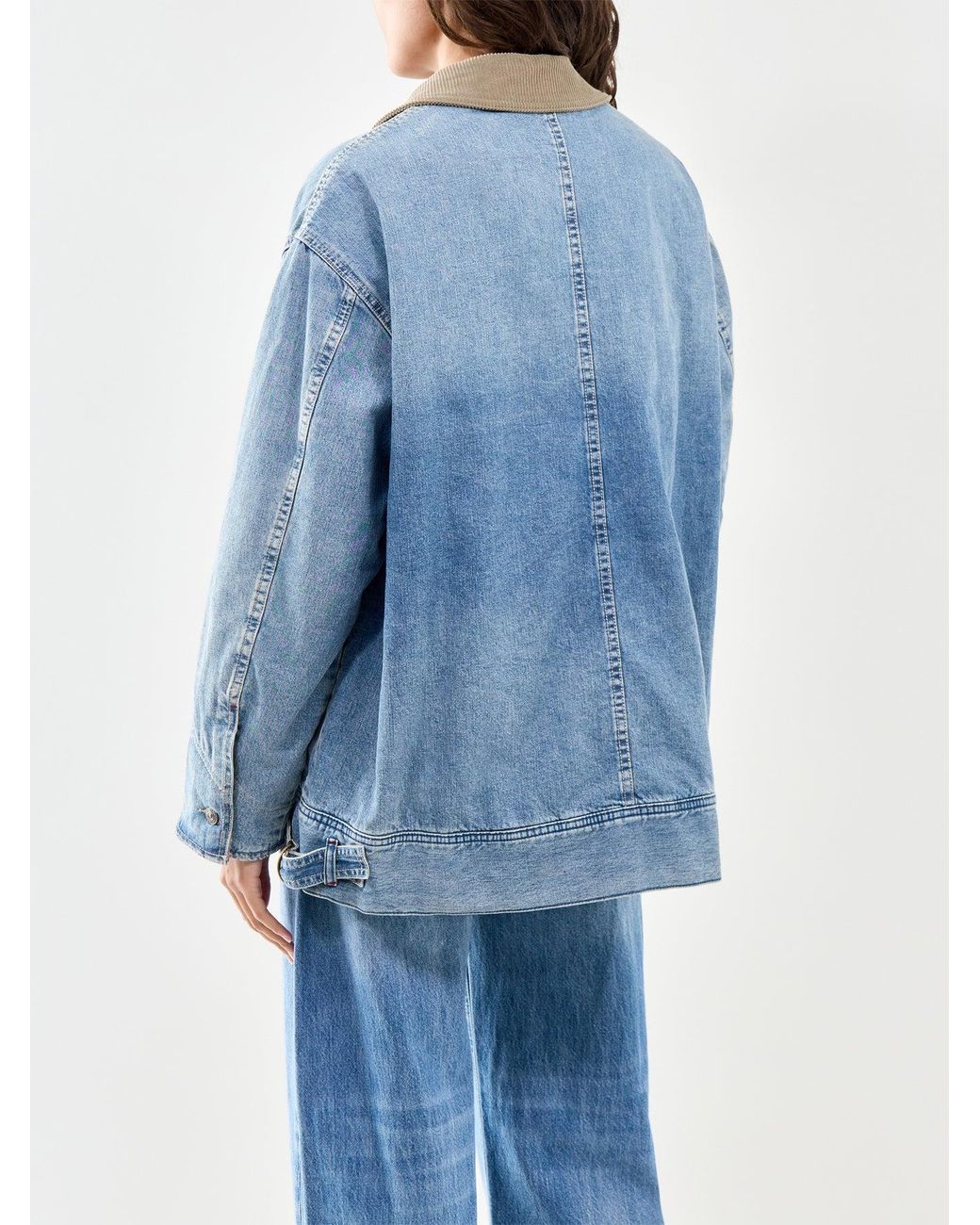 Free People Blue Sweet Talk Barn Coat
