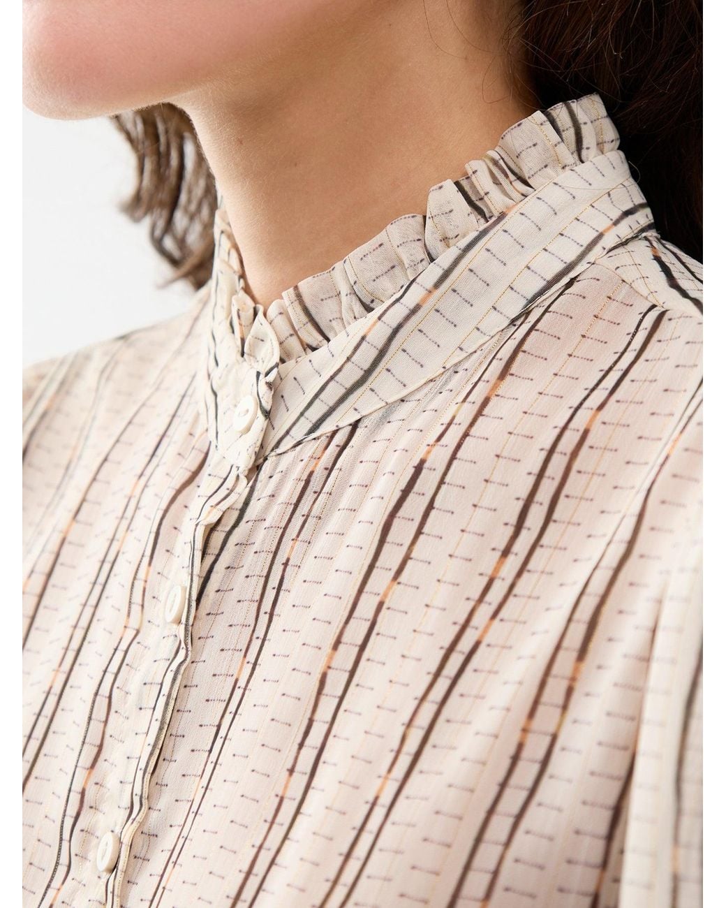 Soya Concept Natural Harpa 1 Long-Sleeved Striped Shirt