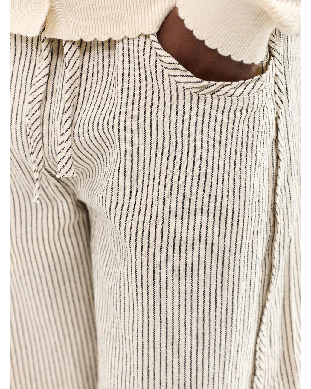 Free People White Something Good Wide Leg Trousers Jeans