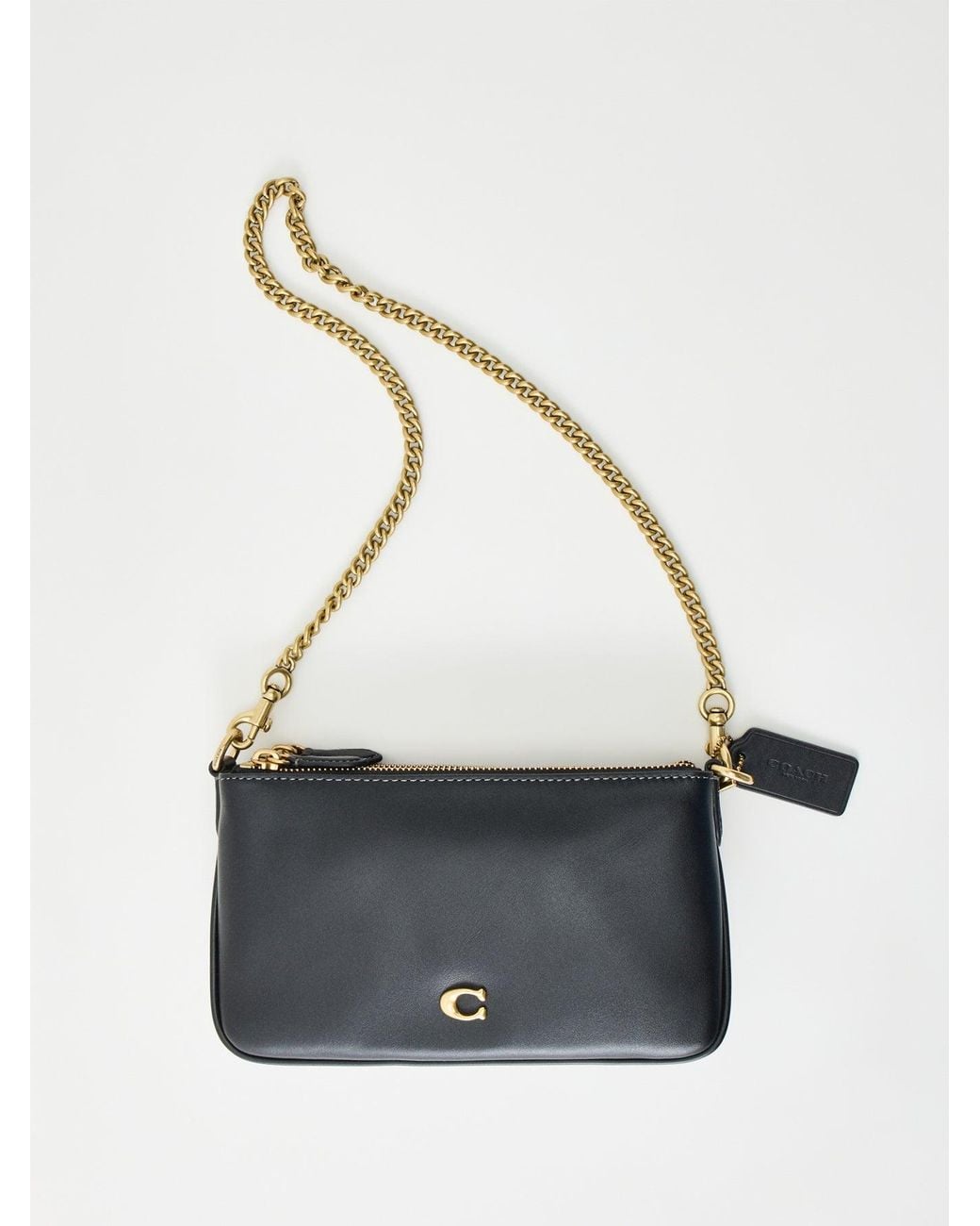COACH Black Audrey Refined Calf Crossbody Bag