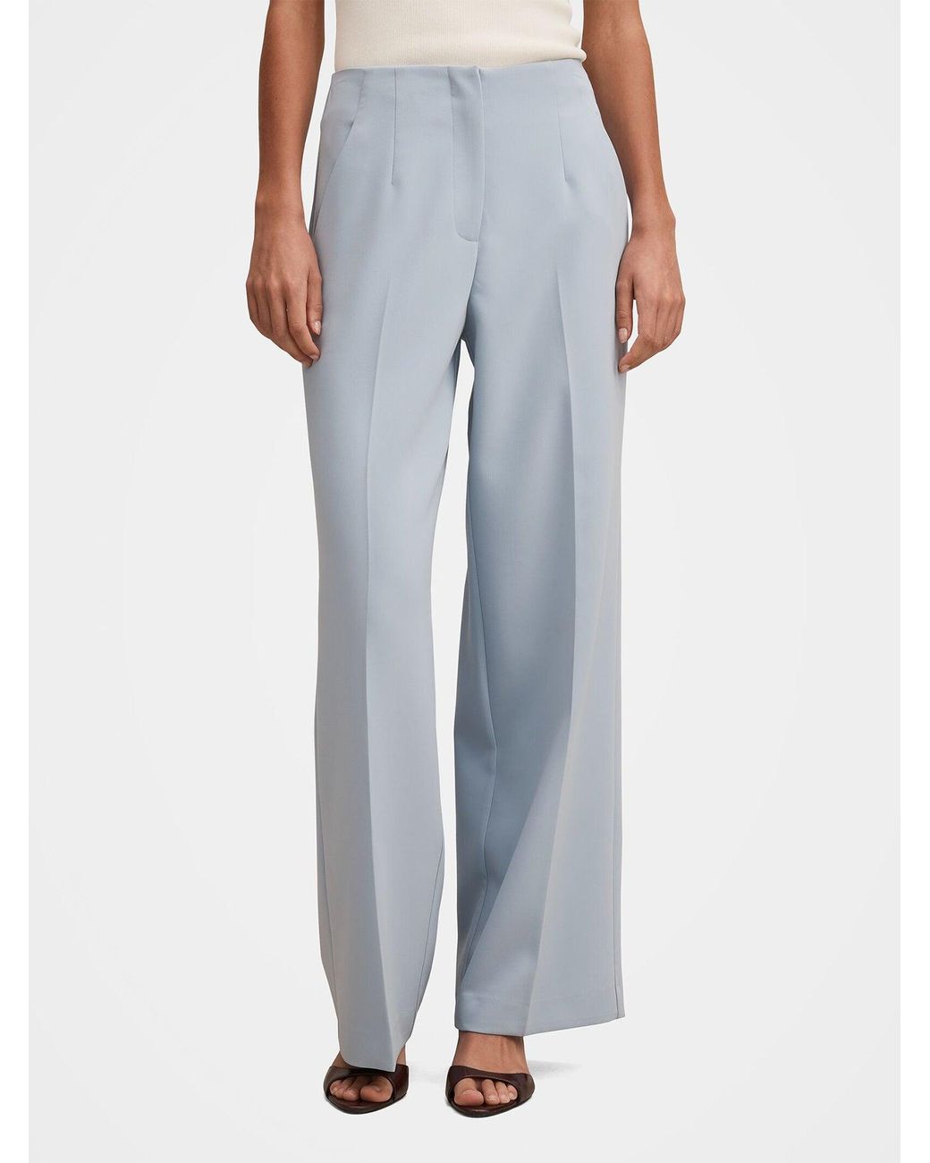 Forever New Blue Lee Wide Leg Trousers