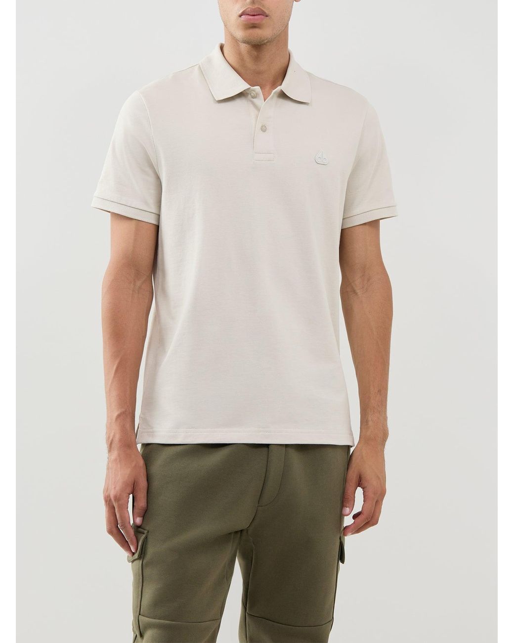 Moose Knuckles White Yul Polo for men