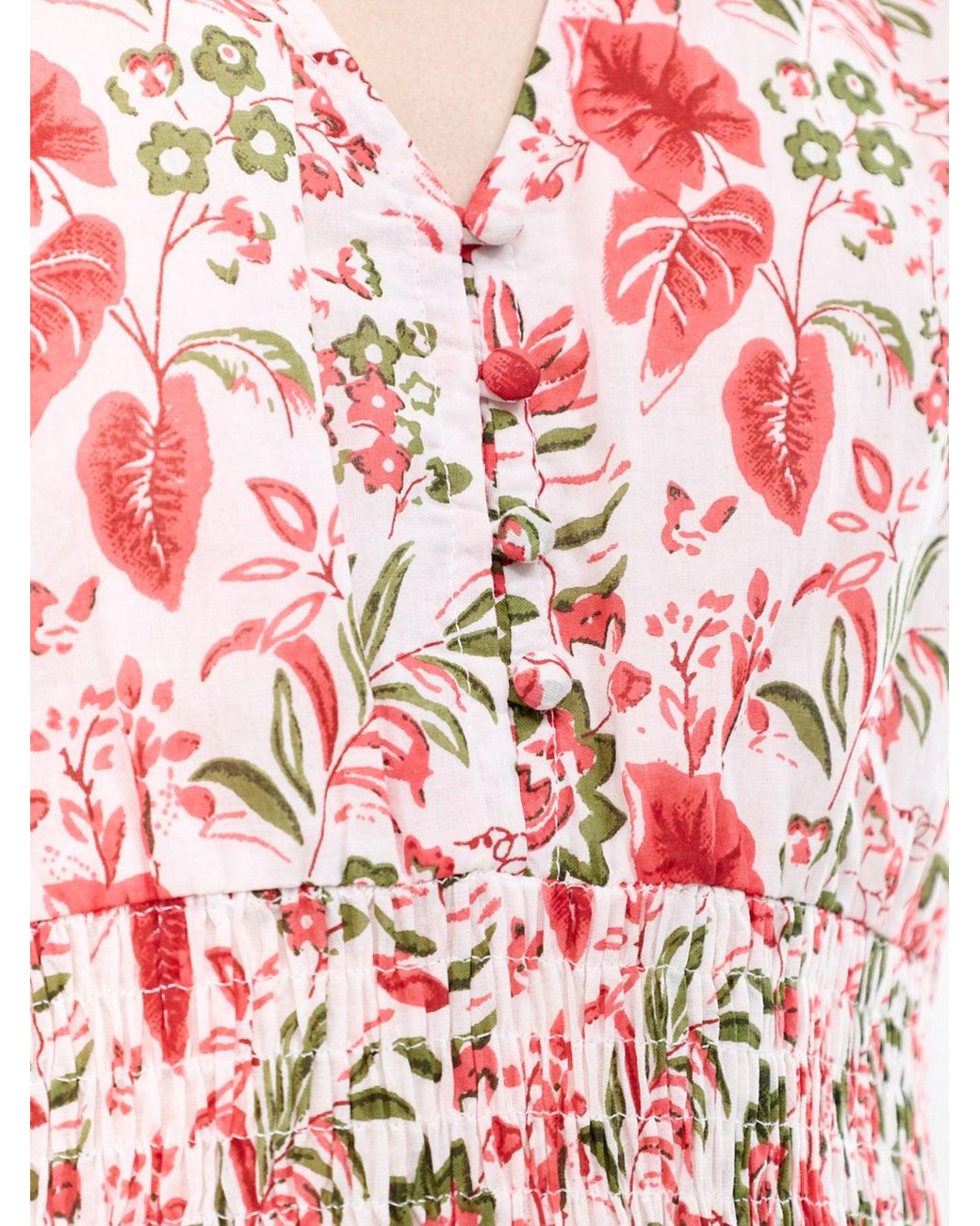 Aspiga White Billie Floral Midi Dress Multi