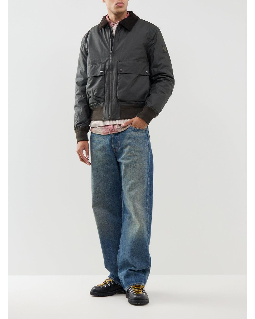 Belstaff Gray Mount Waxed Jacket for men