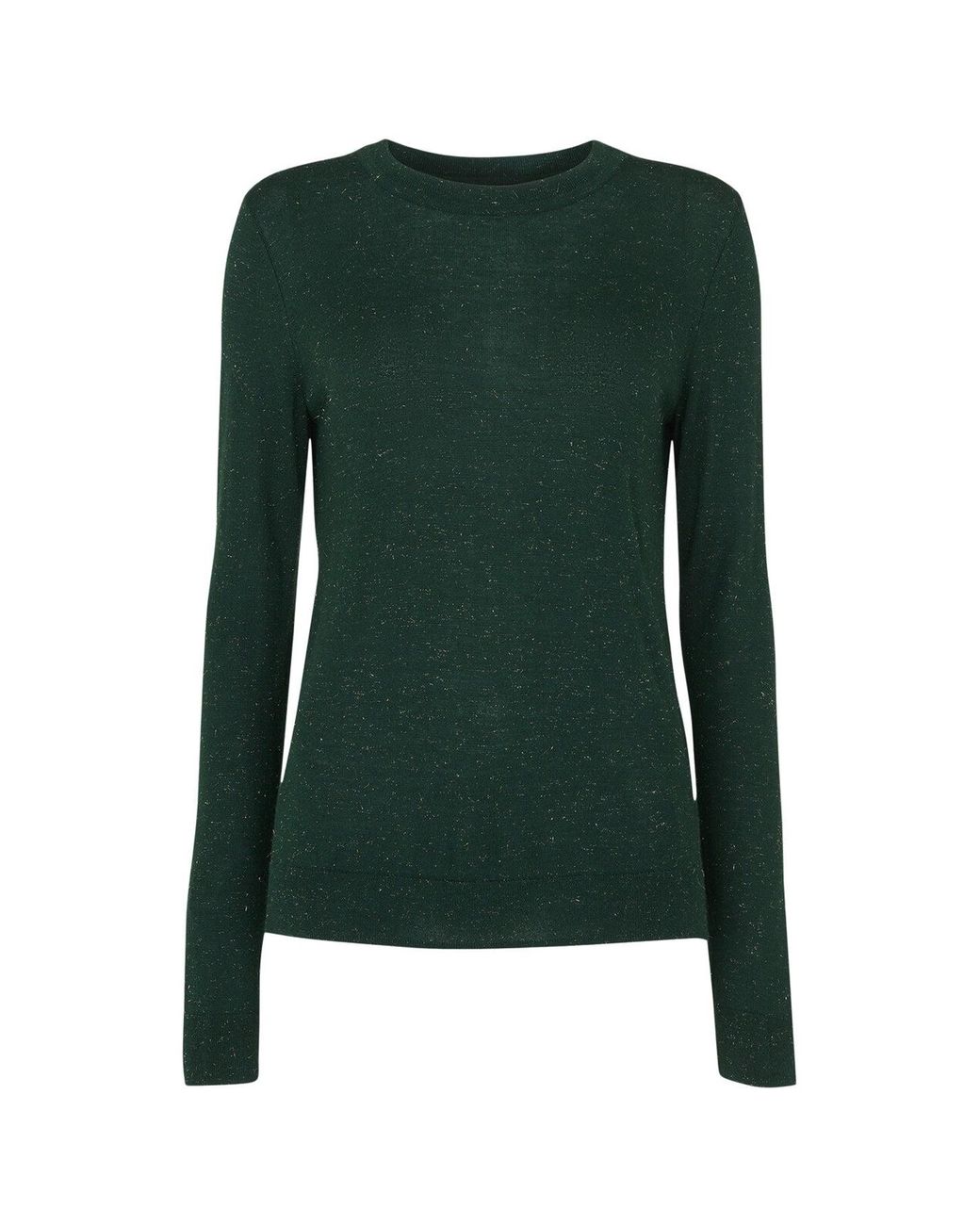 Whistles Green Annie Sparkle Crew Neck