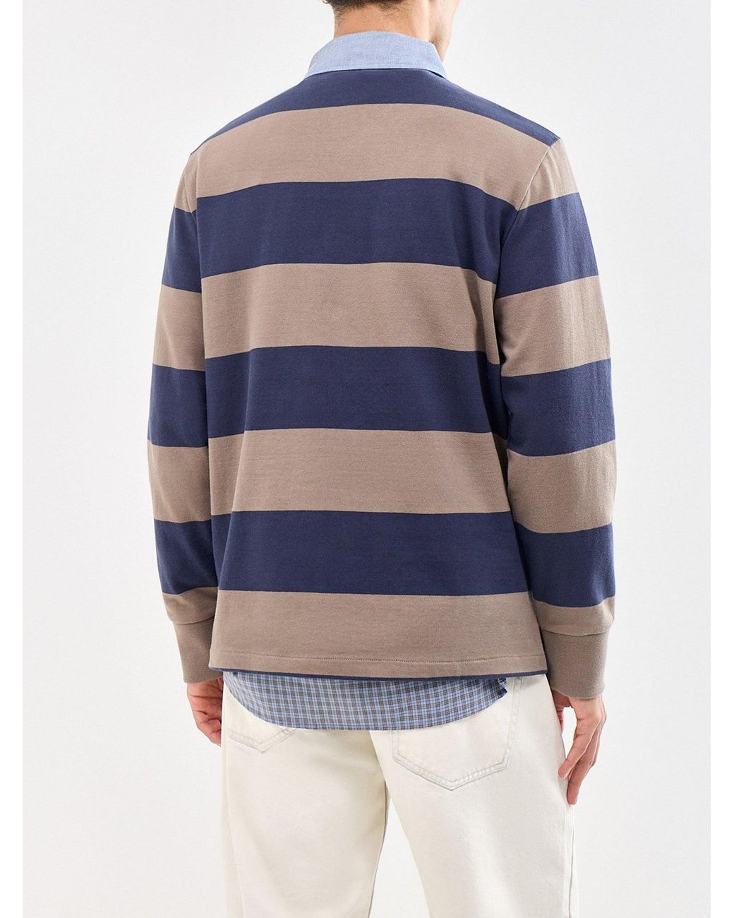 Gant Blue Chambray Stripe Heavy Rugger for men