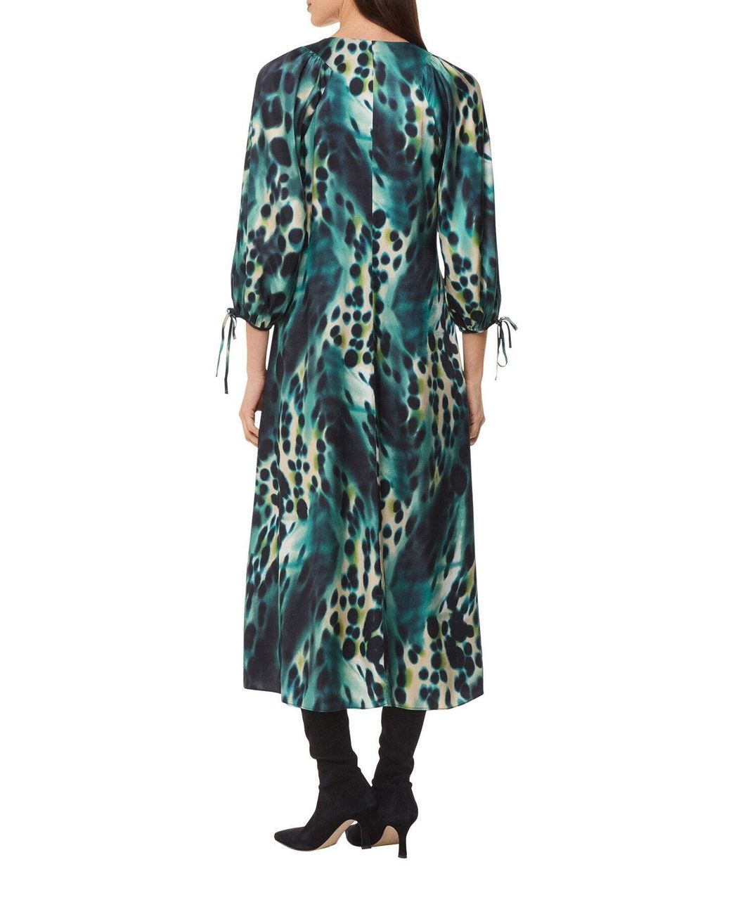 Whistles Green Women's Misty Leopard Print Dress
